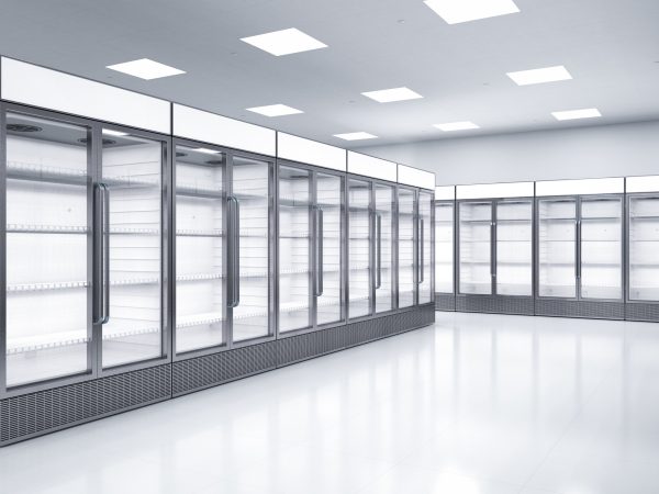 empty commercial fridges in store, Goodmark
